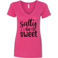 thumbnail image 3 of Inktastic Salty but Sweet Women's V-Neck T-Shirt, 3 of 5