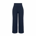 thumbnail image 5 of GiLiling Girls Oversized Wide Leg Sweatpants Drawstring Kids Baggy Straight Leg Track Pants Casual Plain Joggers with Pockets (Dark Blue, 6-7 Years), 5 of 9