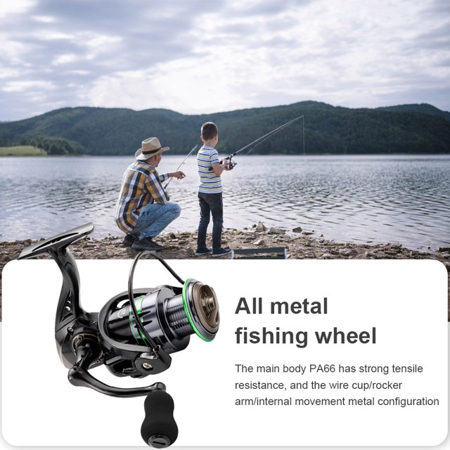 Carrete de pesca ligero totalmente metálico Serie 2000-7000 para pesca en mar Pesca de carpa