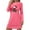 Hot Pink, variant on Fengactive Christmas Nightgown for Women 2025 Funny Printed Casual Round Neck Loose Long Sleeve Sleepwear