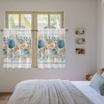 thumbnail image 3 of Vintage Beach Coastal Kitchen Curtain for Berdoom Living Room Cafe 54 Inch Length, Nautical Shell Starfish Coral Summer Tiers Curtains Light Filtering Drapes Window Treatment 2 Panels 52"Wx54"L, 3 of 8