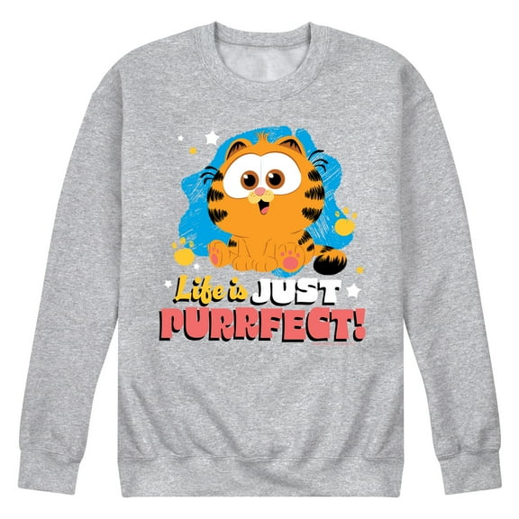 Garfield - Life Is Just Purrfect - Adult Crew Fleece