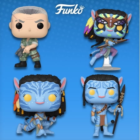 Funko Pop! Movies: Avatar 4 pack (Miles Quaritch/ Neytiri (Battle)/ Neytiri/ Jake Sully)