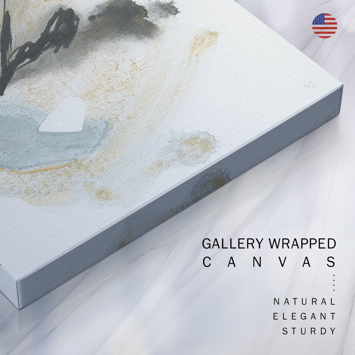 Wexford Home Abstract Wall Art Watercolor Canvas Prints Modern Artwork Décor for Living Room Bathroom Bedroom 32 x 32 inches, Set of 4