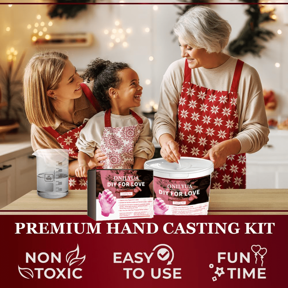 Hand Casting Kit – Couples Easy DIY Plaster Mold Kit with Base & Practice Kit, Romantic Keepsake Gift for Anniversary, Wedding, Birthday, Valentine’s Day,Non-Toxic,Safe for Adults