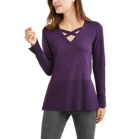 Heart N Crush Women's Cross Front Sweate