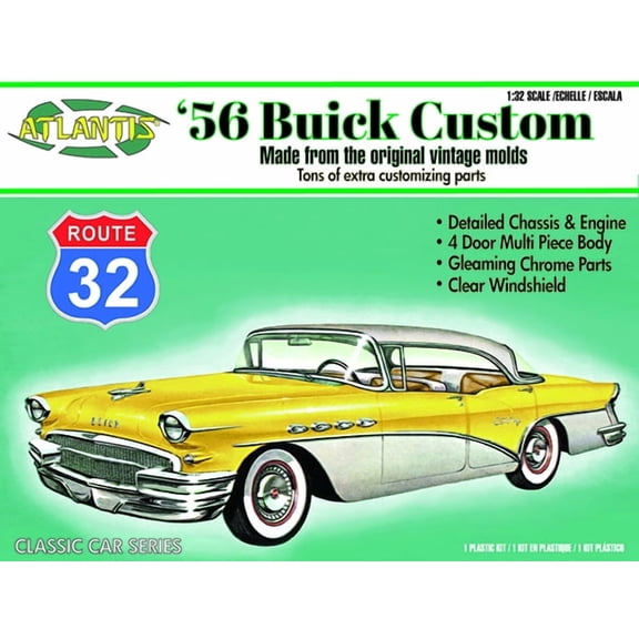 Route 32 Classic Car Series - 1956 Buick Century Custom 1/32 Scale Model Kit