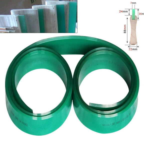 70 Durometer Modern Squeegee Blade Silk Screen Printing 6FT Rubber Blade Roll Green Rectangular