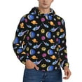 thumbnail image 2 of Wukai Whales In Space Print Men Hoodies Fleece Sweatshirts Long Sleeve Sweaters Pullover Fall Outfits Winter Clothes-XX-Large, 2 of 7