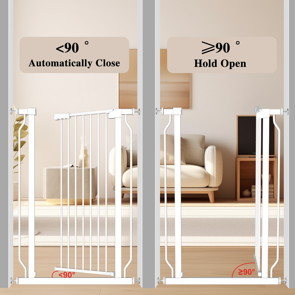 Fairy Baby Extra Tall Pet Gate 40.55" White Metal photo 2