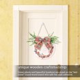 thumbnail image 2 of Cartel de bienvenida de fiesta, puerta de entrada, granja, plantas verdes de madera, Bowknot, colgante de pared, porche de primavera, decoración exterior A Noticed HA009517-01B, 2 of 4