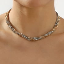 Three-color Twist Necklace Simple Niche Multi-layer