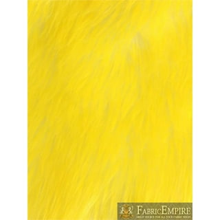Solid Shaggy Faux/Fake Fur Fabric-Golden Yellow-Long Pile 60 Sold By The  Yard