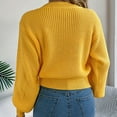 thumbnail image 3 of HomeGardon Women's Sweaters Sweaters for Women Long Sleeves Blouse Knitted Round Neck Pullover Sweater Tops, 3 of 8