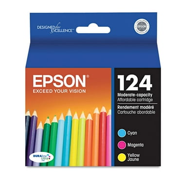 EPSON 124 DURABrite Ultra Ink Standard Capacity Color Combo Pack (T124520-S) Works with Stylus NX-125, NX-127, NX-130, NX-230, NX-330, NX-420, NX-430, WorkForce WF-320, WF-323, WF-325, WF-435
