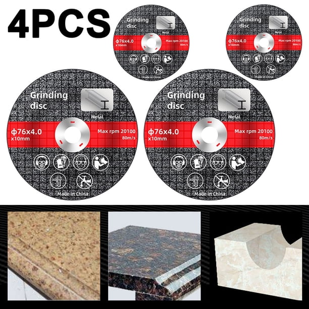 JShteea Muela Abrasiva Corte Al Desgaste 76 Mm para Amoladora Angular Eléctrica (1PCS)