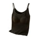 thumbnail image 2 of Ropa interior térmica para mujer, otoño e invierno, camiseta térmica de tirantes con cuello redondo y forro polar suave, sin mangas, de poliéster., 2 of 4