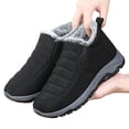 thumbnail image 5 of Women Winter Warm Snow Boots,Wide Toe Lightweight Furry Lining Thermal Winter Shoes,with Arch Support,Casual Outdoor Slip On Waterproof Hiking Short Boots, 5 of 5