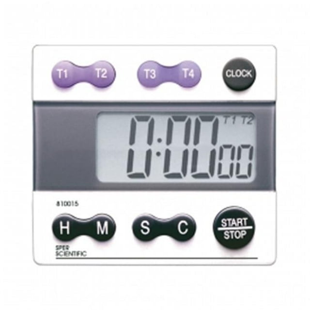Sper Scientific 810015 Compte à Rebours Numérique et Compte à Rebours avec Horloge - 5 Canaux