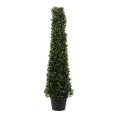 thumbnail image 1 of Vickerman 3' Contemporary Plastic Potted Artificial Boxwood Cone in Green, 1 of 3