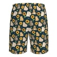 thumbnail image 6 of Kdxio Bear Sunflower Pattern Mens Casual Shorts - Drawstring Summer Beach Sports Shorts for Men, 6 of 9