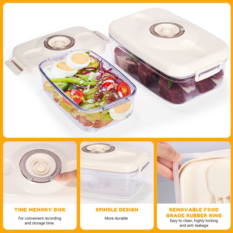 Airtight Storage Container of Food Fresh-Keeping Box-Electric Vacuum  Machine+10 Fresh-keeping Bags+700ml&1400ml Fresh-keeping Box