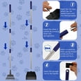 thumbnail image 4 of HLONK Pooper Scooper Pet Pooper Scooper Dog Pooper Scoop Set with Metal Scooper Tray and Rake Long Handle Blue, 4 of 8