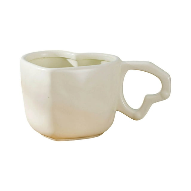 Valentine's Day Ceramic Coffee Mug With Handle Heart Shaped Design For Wedding Party Centerpiece And Gifting