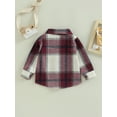 thumbnail image 3 of Toddler Baby Girl Boy Flannel Jacket Plaid Shacket Long sleeve Button Down Shirt Tops Kids Fall Winter Clothes, 3 of 8