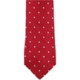 thumbnail image 1 of Club Room Mens Polka Dot Self-tied Necktie, Red, One Size, 1 of 1