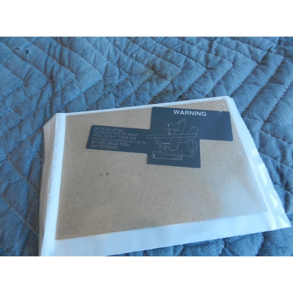 NEW ORIGINAL HARLEY BRAKE ADJUSTING LABEL DECAL FXR FLHS 14027-92a