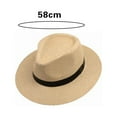 thumbnail image 6 of D-GROEE Straw Hats for Women Summer Beach Sun Hat Wide Brim Fedora Cap UPF50+, 6 of 8