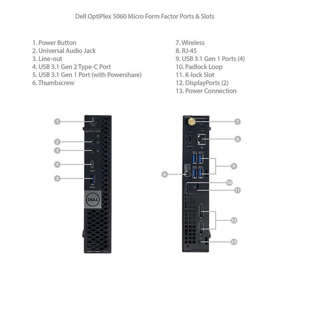 Ordinateur de bureau Dell OptiPlex 5060 Intel i5-8400T reconditionné