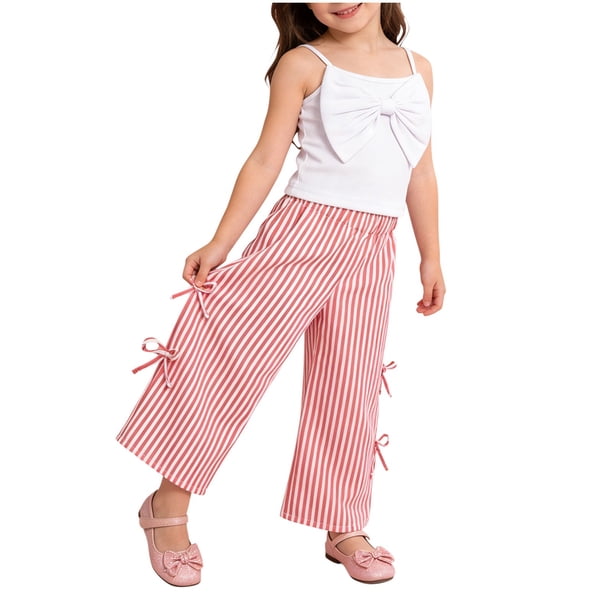Vestido de Verano de Manga Corta para Niñas Color Sólido Blusa de Cuello Redondo Y Pantalones Cortos Set, Suave Transpirable Poliéster Vestido Casual para Niños Actividades Diarias