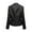 Black, variant on Women Zipper Casual Leather Soft Motorcycle Leather Short Jacket Coat