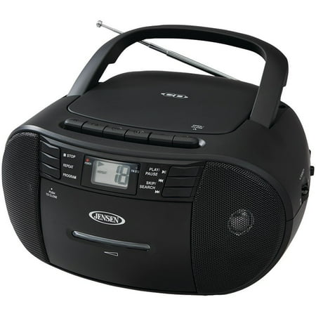 Cd Radio Cassette Player JENSEN CD-545 Portable Stereo CD Player with Cassette Recorder & AM/FM Radio electronic consumer ()