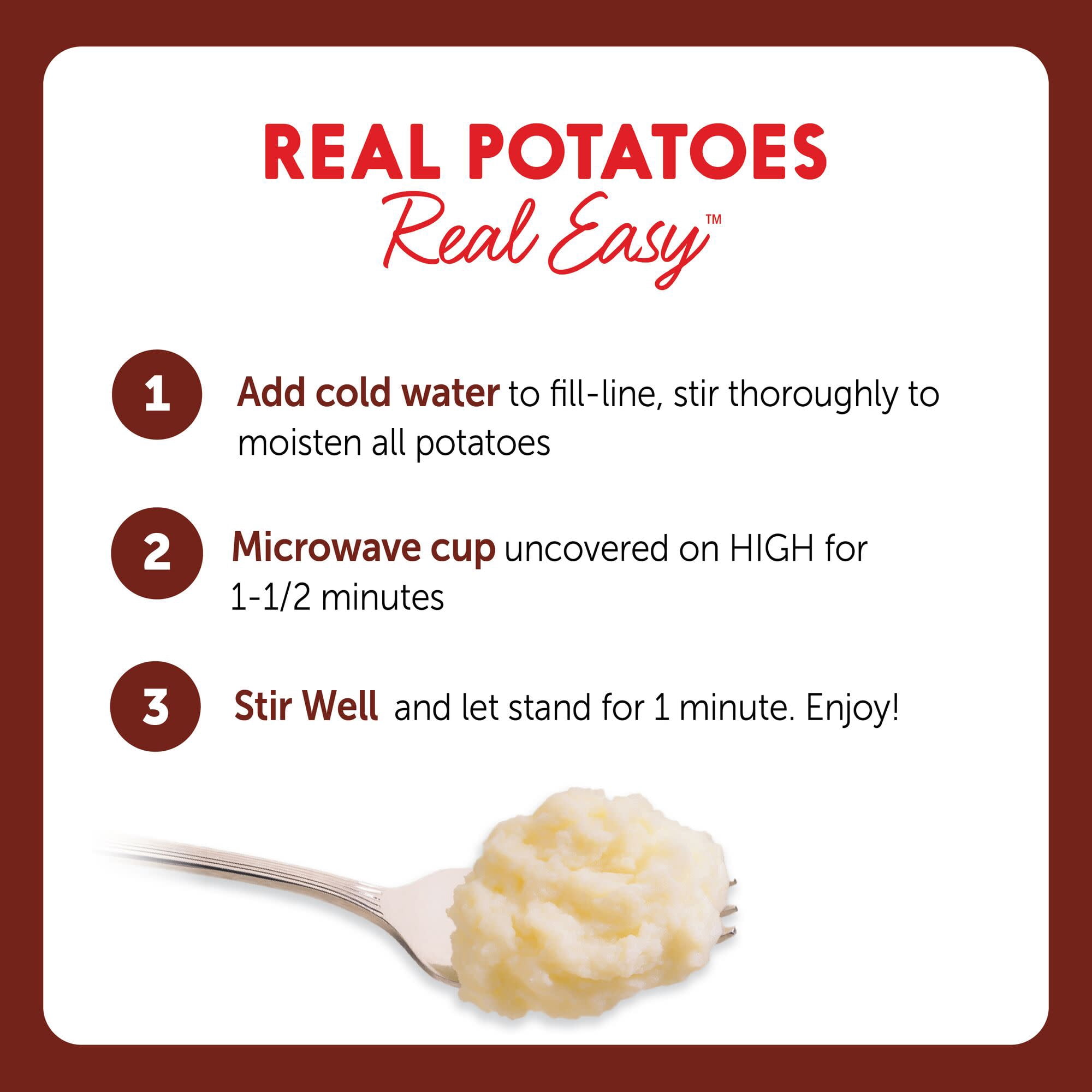 (3 pack) Idahoan Loaded Baked Mashed Potatoes, 1.5 oz Cup (Pack of 4)