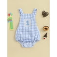 thumbnail image 3 of BemeyourBBs Baby Boys Rompers First Birthday Outfit 1st Birthday Years Old Summer Clothes Bubble Romper Overalls Letter Embroidery Sleeveless Bodysuits Jumpsuits, 3 of 9