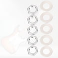 thumbnail image 2 of Yosoo 5 Pcs Metal Electric Guitar and Bass Jack Socket Replacement Nuts with Washers Set, Electric Guitar Jack Socket Accessory,Electric Guitar Nuts, 2 of 5