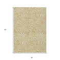 thumbnail image 3 of HomeRoots 598962 3 x 5 ft. Gold & Beige Abstract Washable Indoor & Outdoor Rectangle Area Rug, 3 of 5