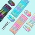 thumbnail image 3 of Wireless 61 Keys Gaming Keyboard and Mouse Combo, Rainbow LED Backlit Rechargeable Mute Mice for PC, 3 of 9