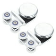 thumbnail image 1 of KONTONTY 2Set Smooth Shower Door Wheels Aluminum Alloy Silver Replacement Sliding Bathroom Installation, 1 of 8
