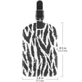 thumbnail image 6 of Square 2Pack PU Leather Tiger Skin Texture Cruise Luggage Tag with Privacy Cover and Name ID Tag for Travel Handbags Backpacks Luggage Tags, 6 of 6