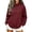 Wine, variant on Horkkom Quarter Zip Pullover Women Solid Color Casual Mock Neck Sweatshirt Comfort Fall Sweatshirt with Pockets XL