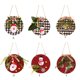 thumbnail image 3 of Letrero navideño de madera redondo con diseño de Papá Noel, muñeco de nieve y alce, colgante para árbol de Navidad, hogar, jardín, patio, casa de campo, puerta principal, adorno colgante, 3 of 5