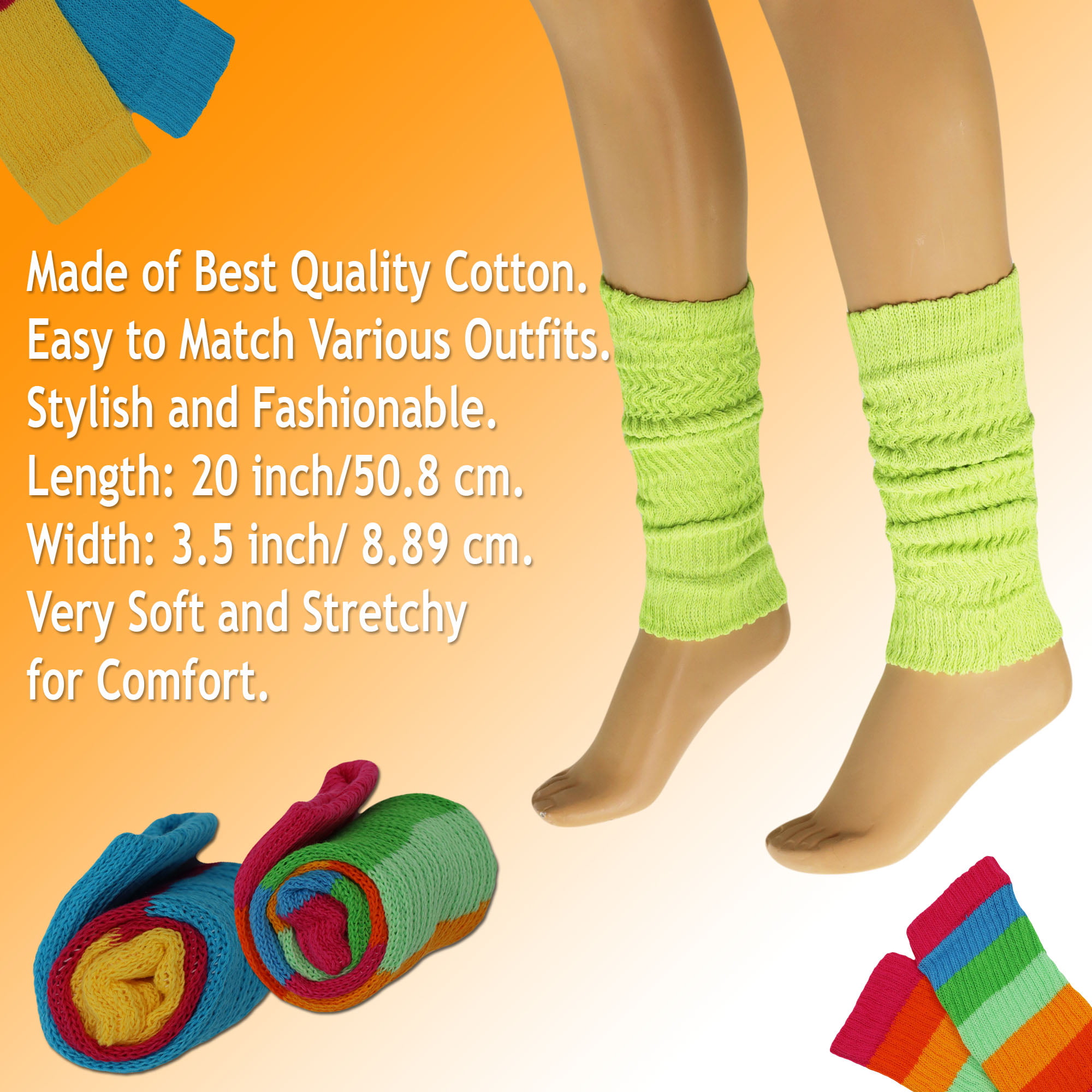 3 Pairs Knit Leg Warmer Cable Footless Sock Winter High Leg Warmer for  Women Girls
