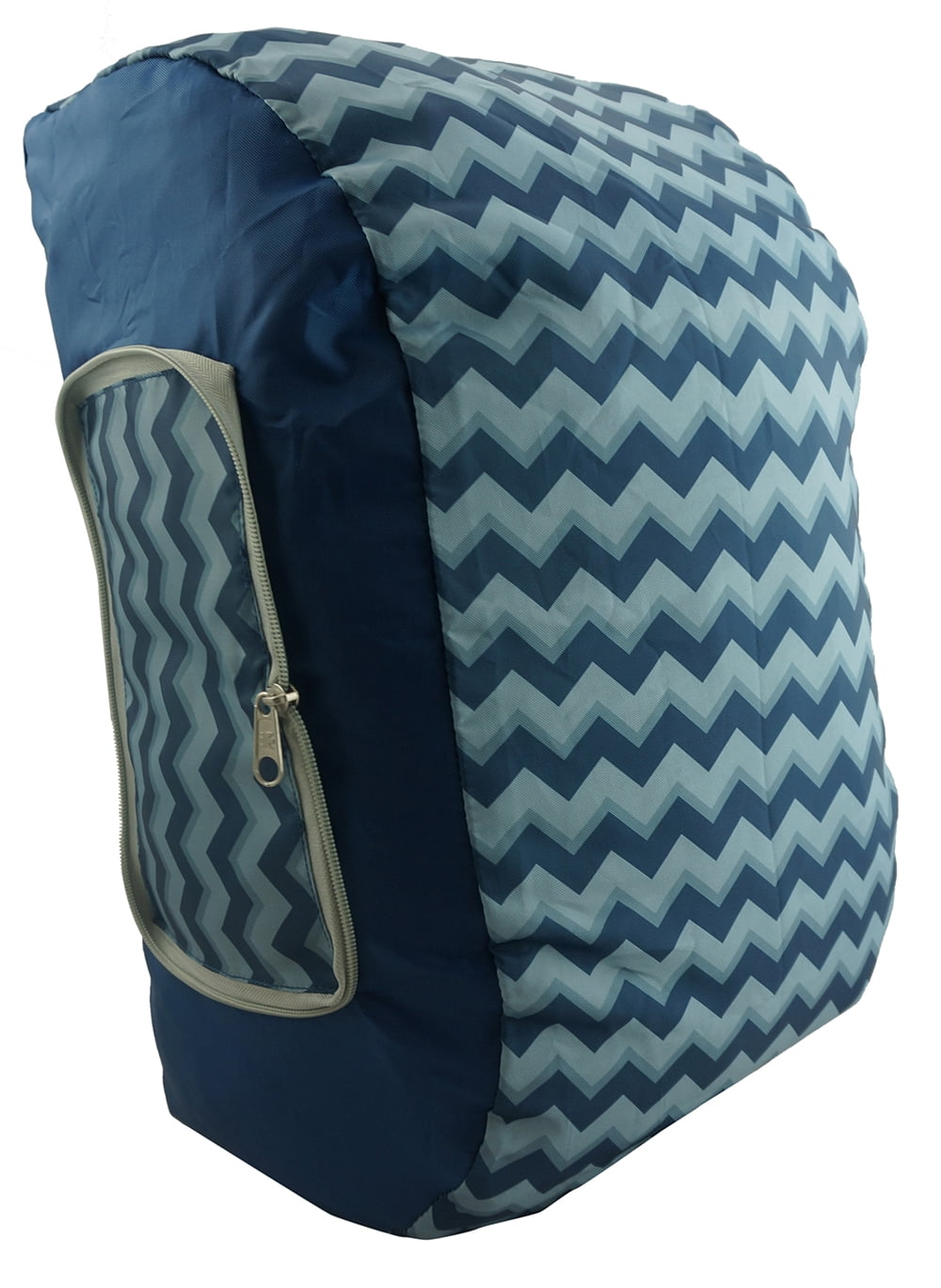 K-Cliffs Unisex Foldable Lightweight 100% Polyester Backpack Duffel Bag, Hiking, Errands, Navy Diamond Pattern