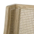 thumbnail image 6 of GDF Studio Wendell Rustic Fabric Upholstered Wood and Cane Dining Chairs, Set of 2, Beige and Natural, 6 of 8