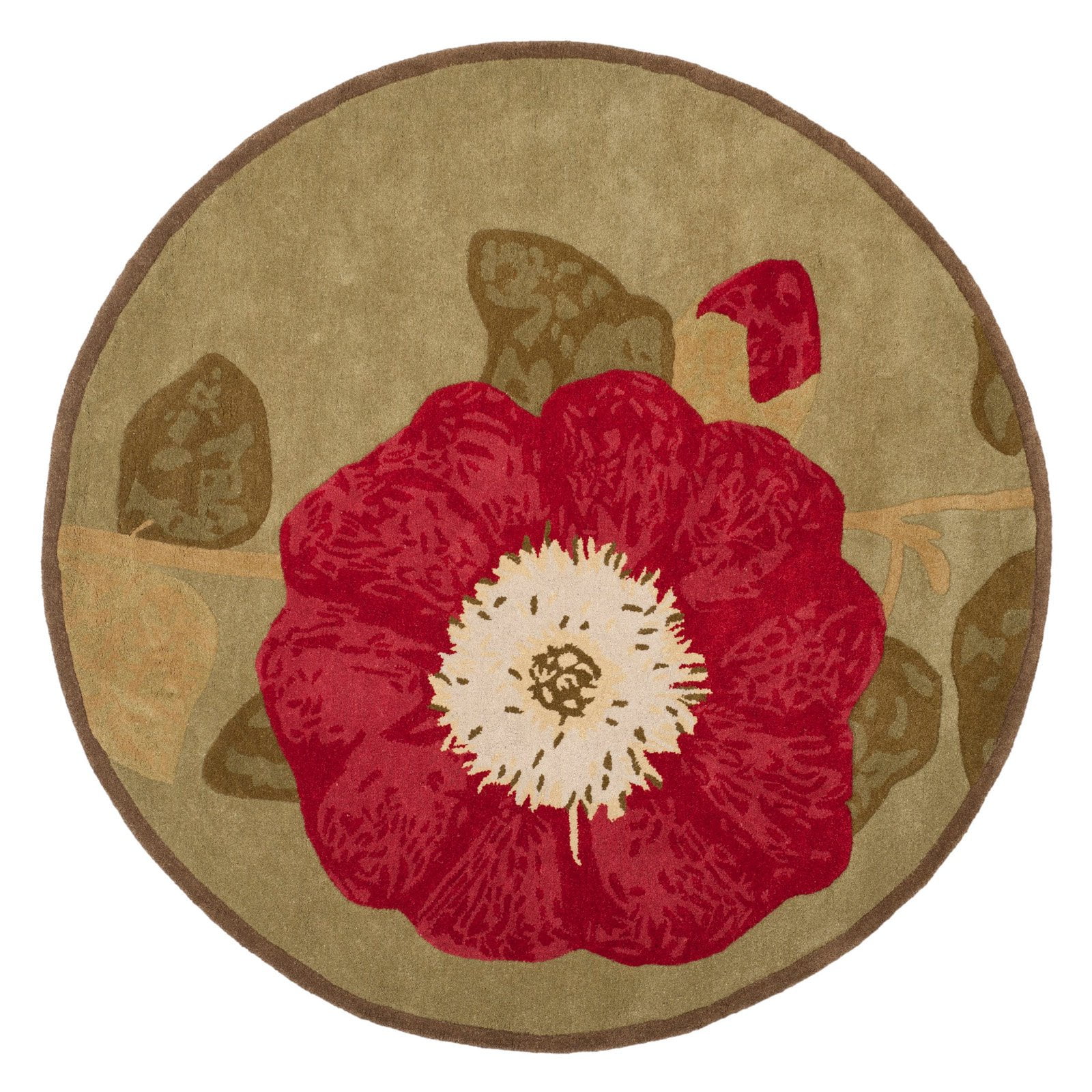 Martha Stewart Red Rose Floral Area Rug or Runner