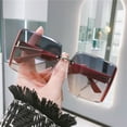 thumbnail image 4 of YCNYCHCHY Large Frame New Frameless Sunglasses For Women High-End Sunglasses For Women UV Resistant Large Face Slimming, 4 of 5